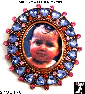 Picture Frame Pin Pendant Rhinestone Photo Frame Brooch